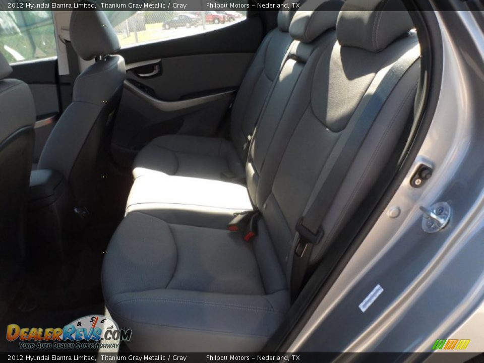 2012 Hyundai Elantra Limited Titanium Gray Metallic / Gray Photo #21
