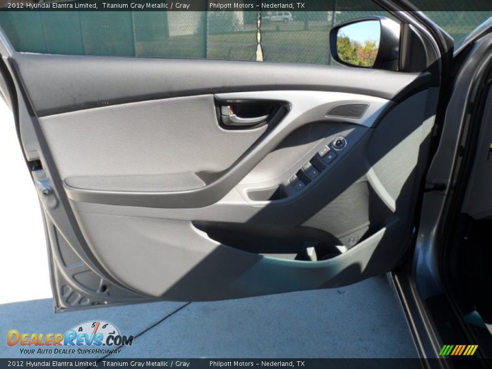 2012 Hyundai Elantra Limited Titanium Gray Metallic / Gray Photo #22