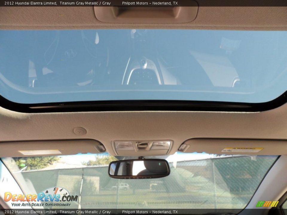 2012 Hyundai Elantra Limited Titanium Gray Metallic / Gray Photo #26