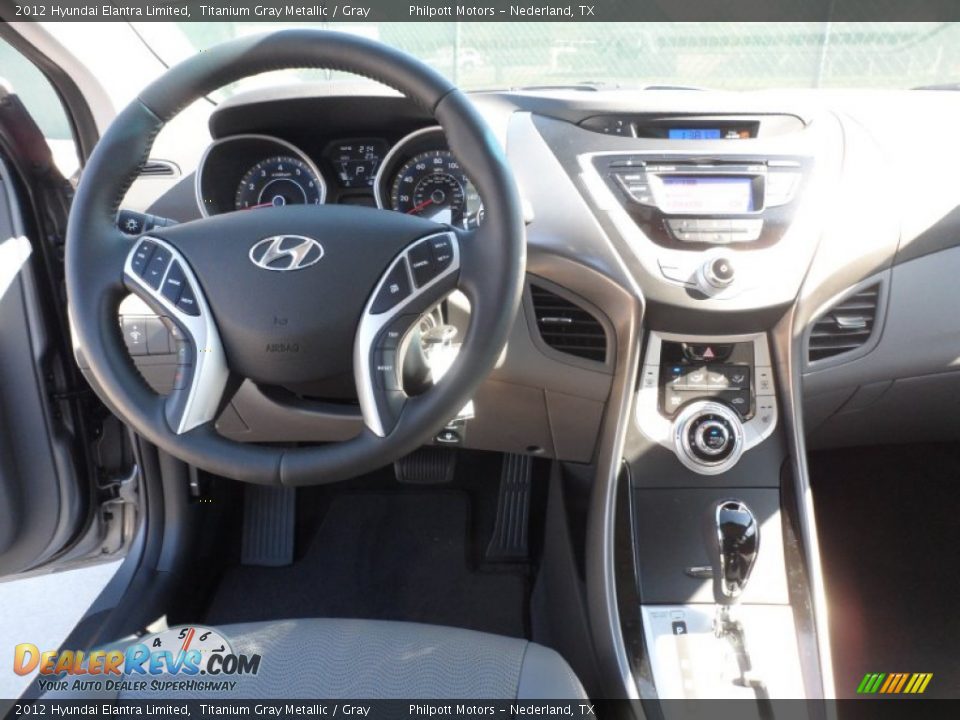 2012 Hyundai Elantra Limited Titanium Gray Metallic / Gray Photo #27