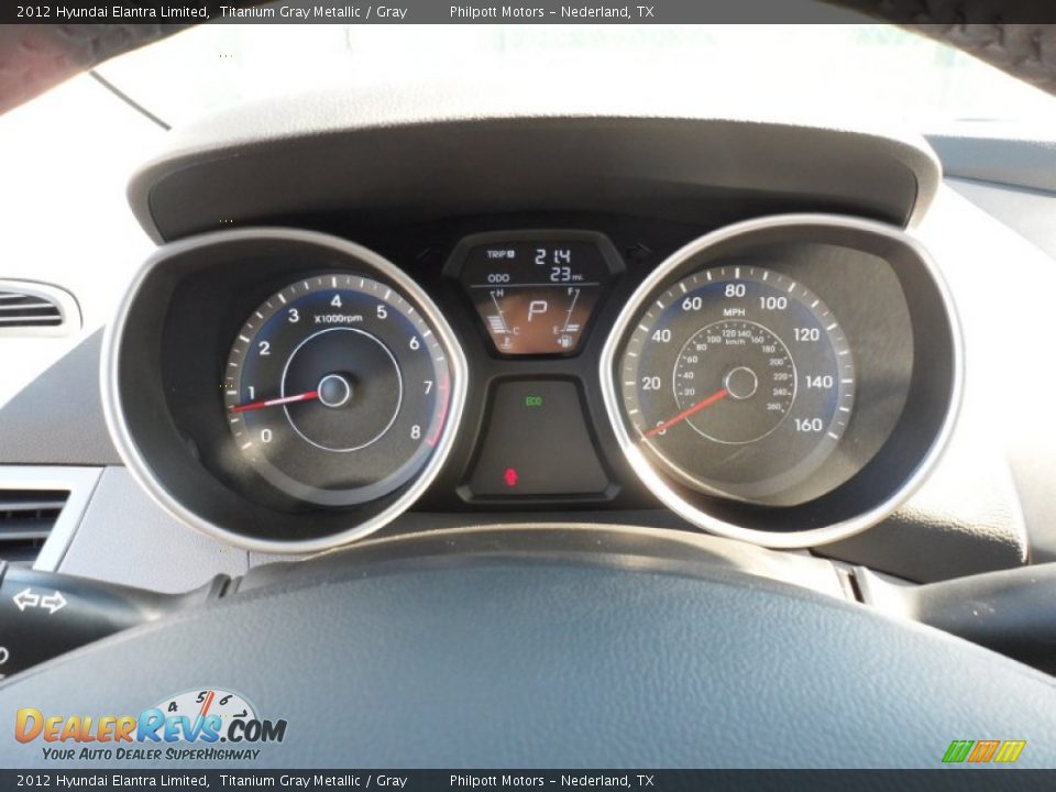 2012 Hyundai Elantra Limited Titanium Gray Metallic / Gray Photo #33