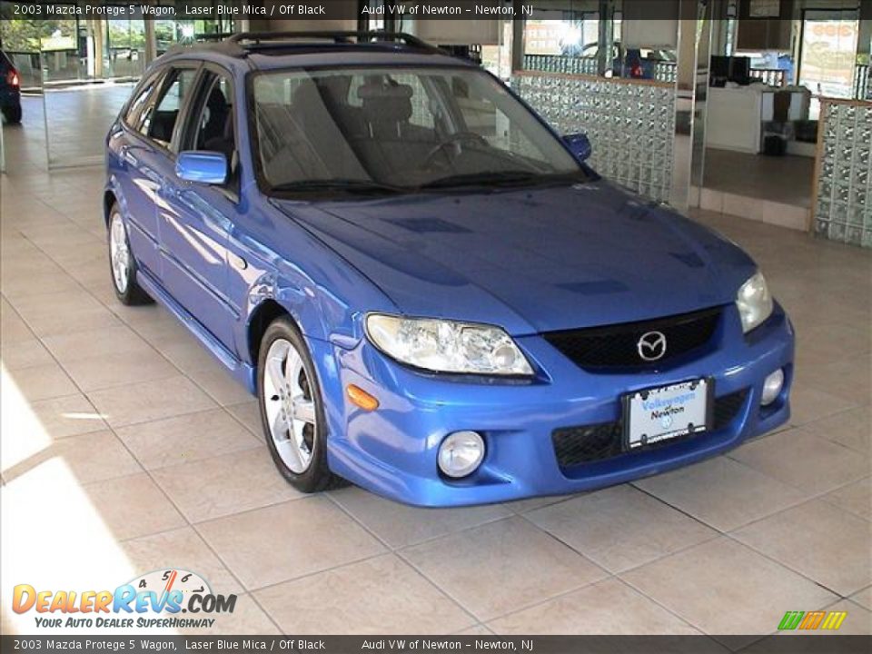 2003 Mazda Protege 5 Wagon Laser Blue Mica / Off Black Photo #1