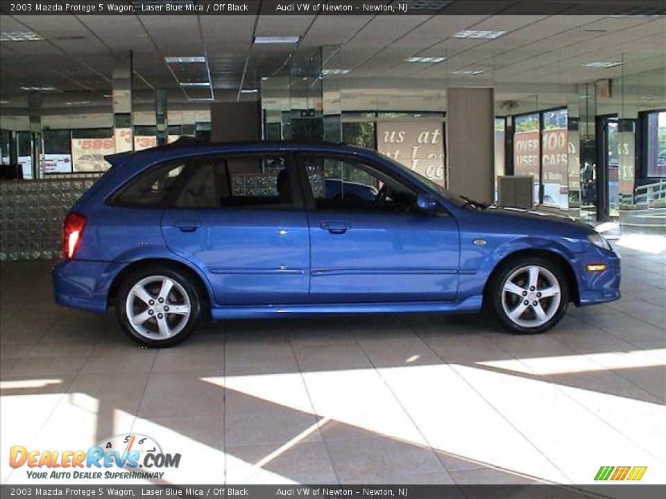 2003 Mazda Protege 5 Wagon Laser Blue Mica / Off Black Photo #2