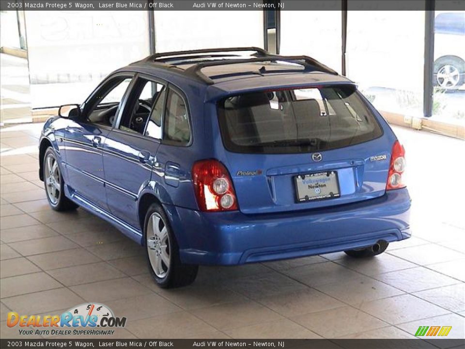 2003 Mazda Protege 5 Wagon Laser Blue Mica / Off Black Photo #4