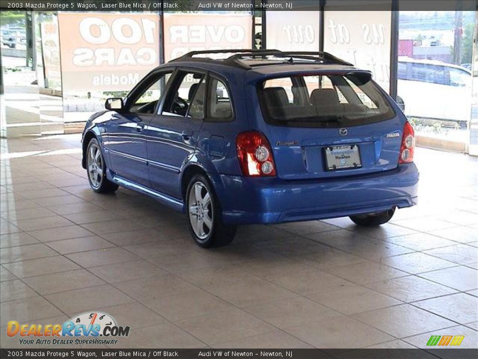 2003 Mazda Protege 5 Wagon Laser Blue Mica / Off Black Photo #5