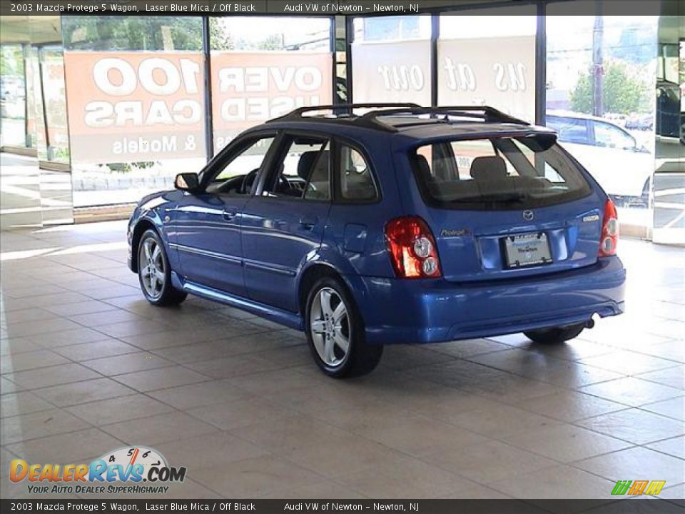 2003 Mazda Protege 5 Wagon Laser Blue Mica / Off Black Photo #6