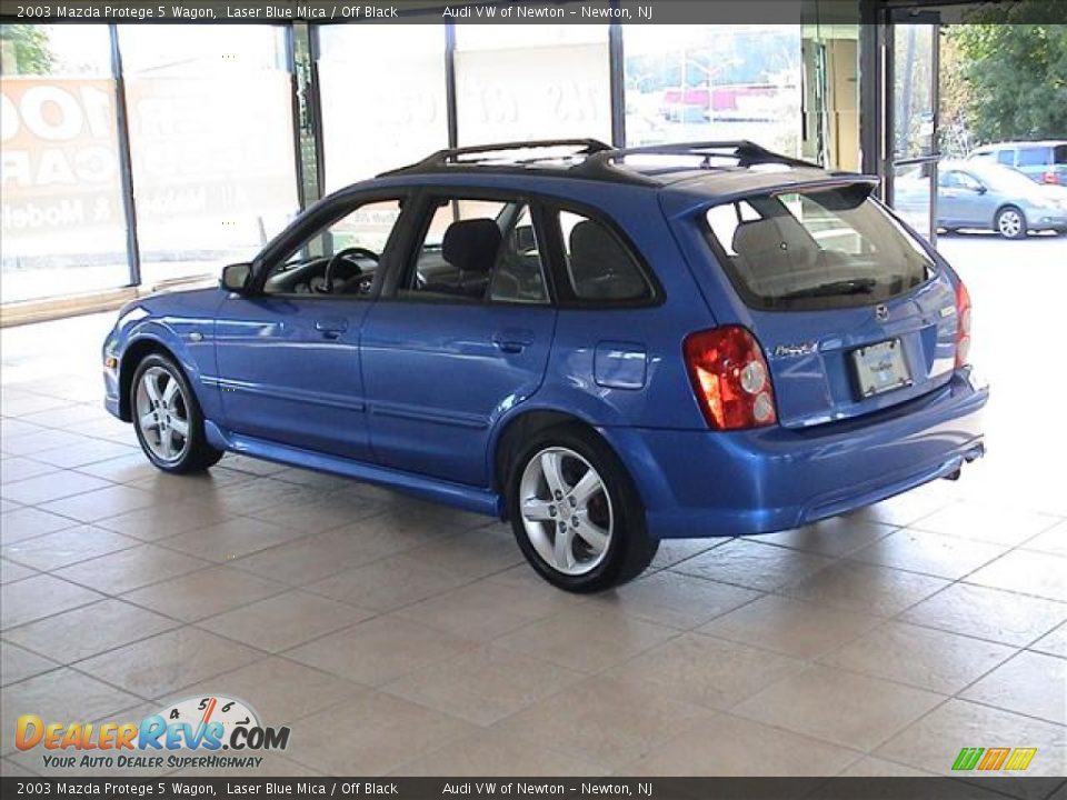 2003 Mazda Protege 5 Wagon Laser Blue Mica / Off Black Photo #7