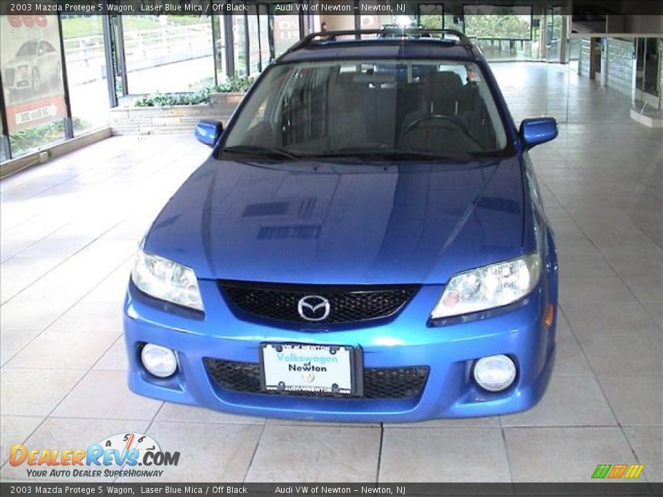 2003 Mazda Protege 5 Wagon Laser Blue Mica / Off Black Photo #11