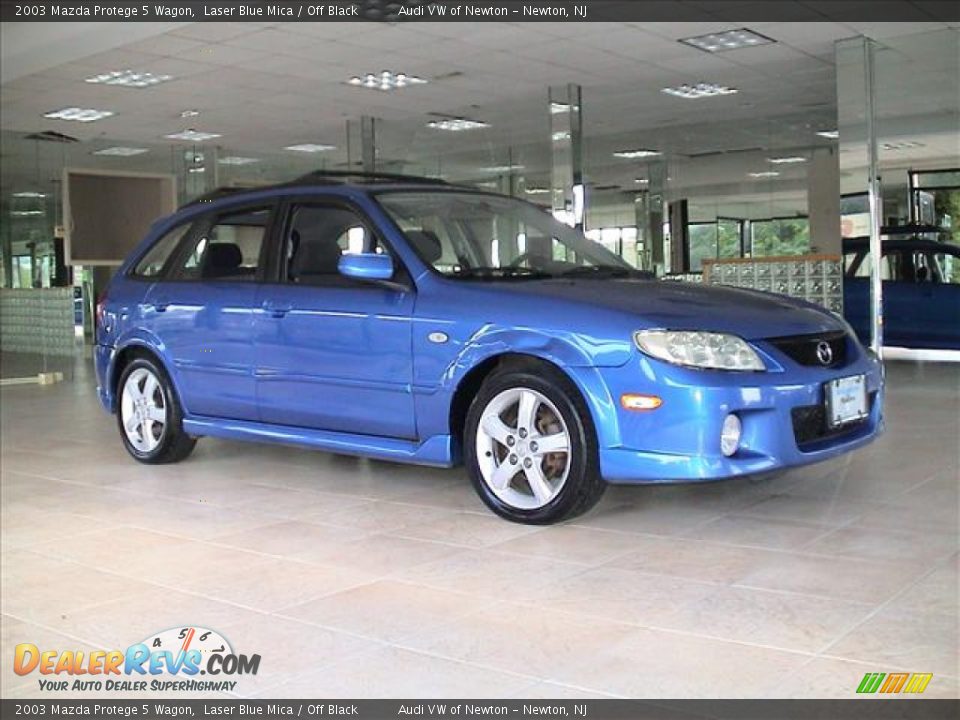 2003 Mazda Protege 5 Wagon Laser Blue Mica / Off Black Photo #20