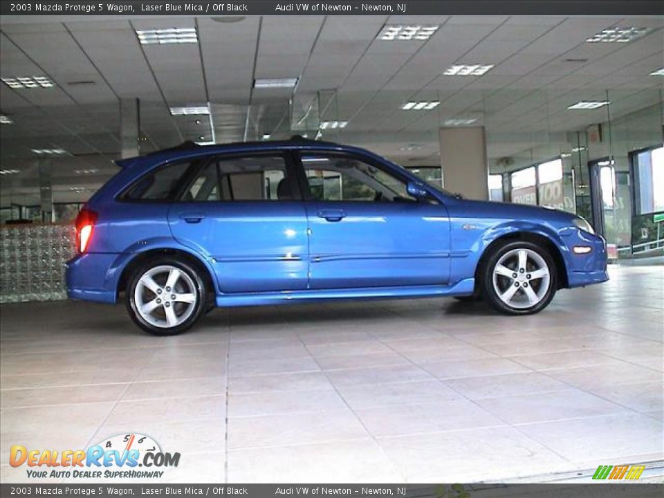 2003 Mazda Protege 5 Wagon Laser Blue Mica / Off Black Photo #21