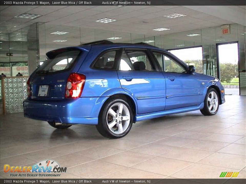 2003 Mazda Protege 5 Wagon Laser Blue Mica / Off Black Photo #22