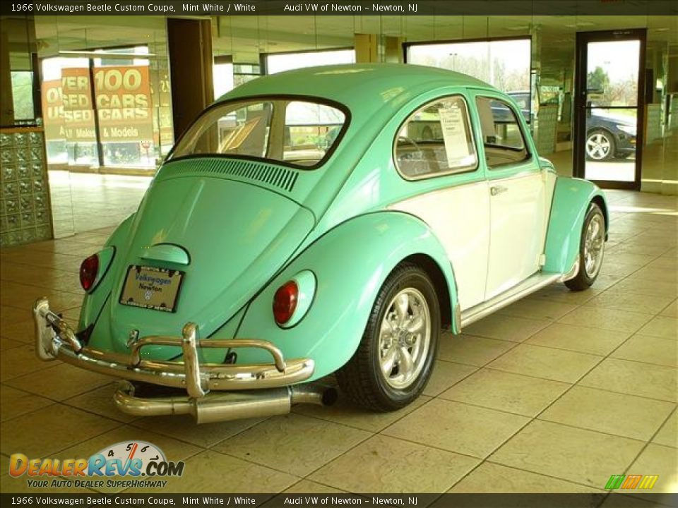1966 Volkswagen Beetle Custom Coupe Mint White / White Photo #6