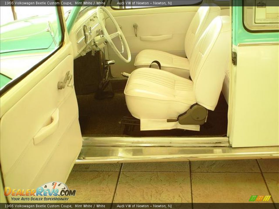 White Interior - 1966 Volkswagen Beetle Custom Coupe Photo #12