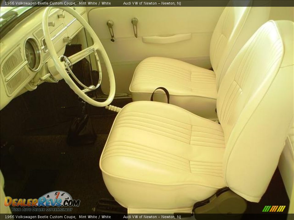 White Interior - 1966 Volkswagen Beetle Custom Coupe Photo #13