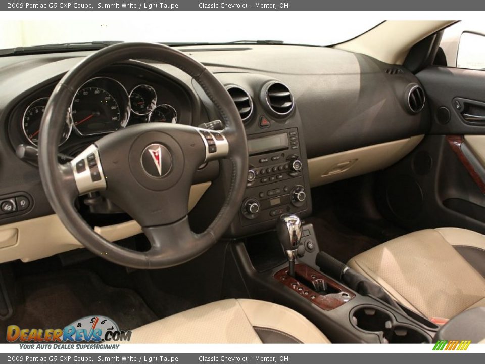 2009 Pontiac G6 GXP Coupe Summit White / Light Taupe Photo #8