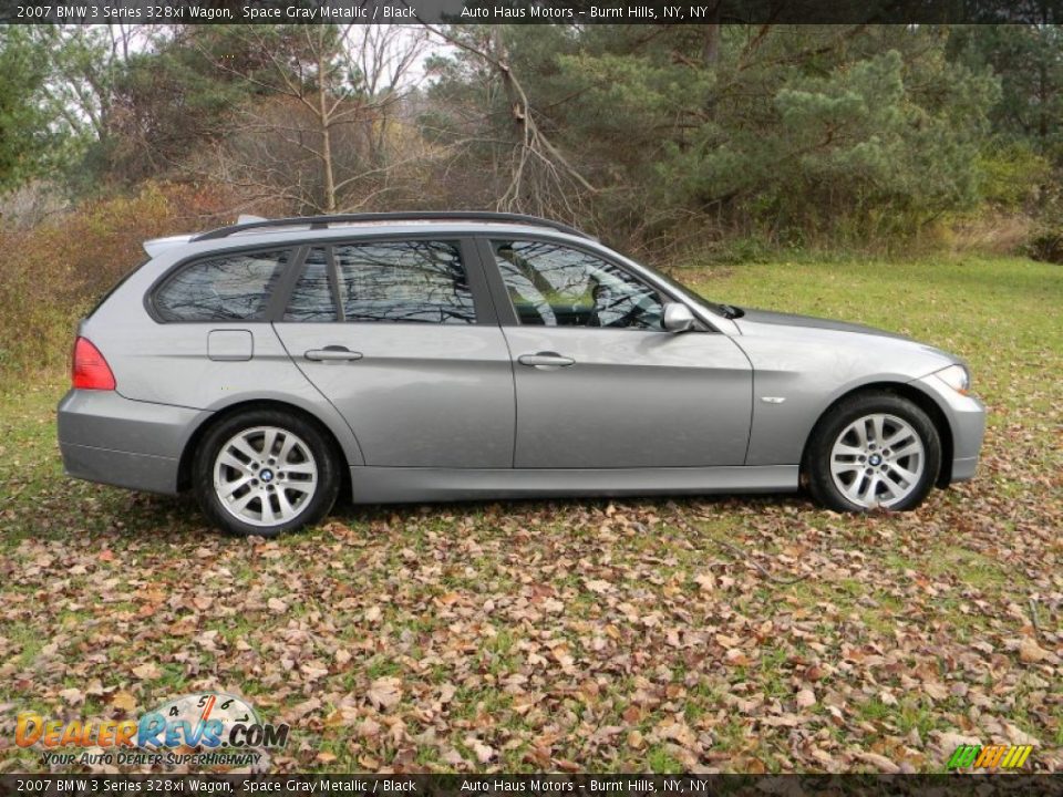 2007 BMW 3 Series 328xi Wagon Space Gray Metallic / Black Photo #12