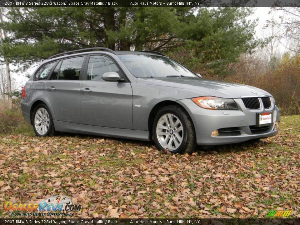 2007 BMW 3 Series 328xi Wagon Space Gray Metallic / Black Photo #13