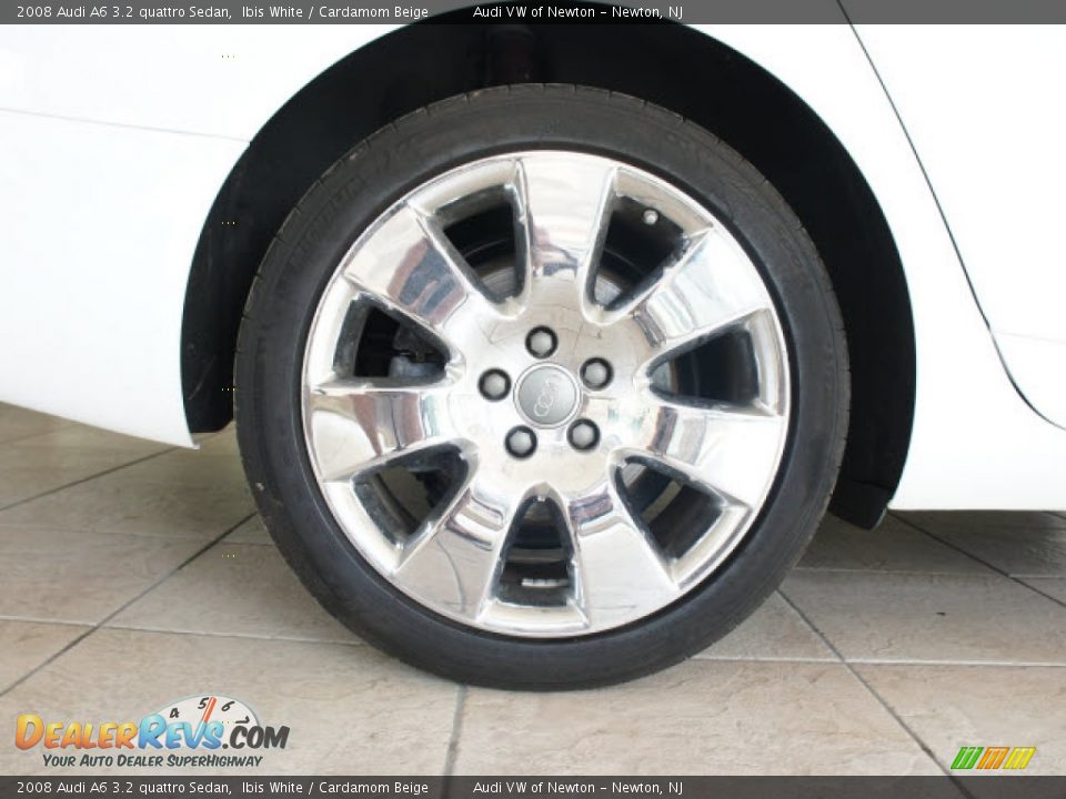 2008 Audi A6 3.2 quattro Sedan Ibis White / Cardamom Beige Photo #5