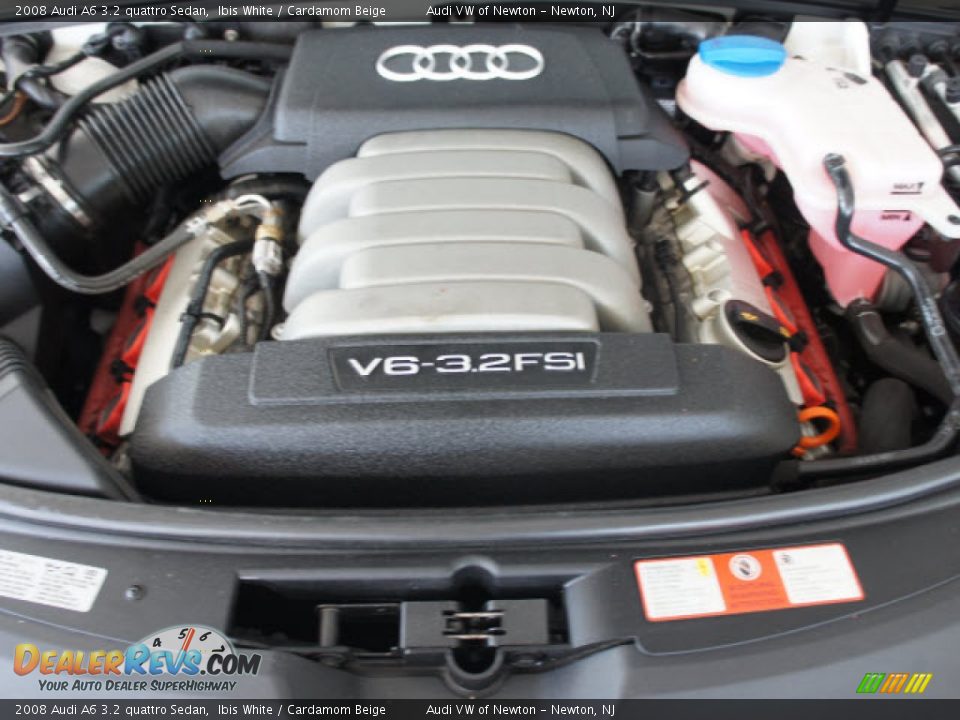 2008 Audi A6 3.2 quattro Sedan Ibis White / Cardamom Beige Photo #32