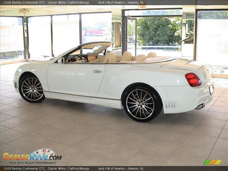 2008 Bentley Continental GTC Glacier White / Saffron/Beluga Photo #9