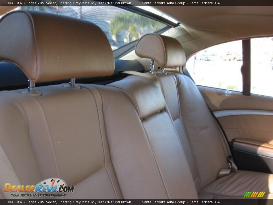 Black/Natural Brown Interior - 2004 BMW 7 Series 745i Sedan Photo #6