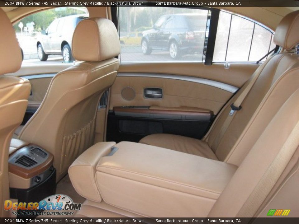 Black/Natural Brown Interior - 2004 BMW 7 Series 745i Sedan Photo #7