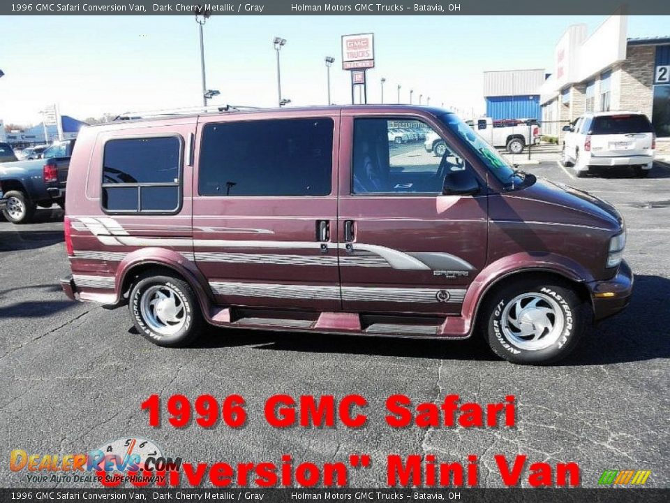1996 GMC Safari Conversion Van Dark Cherry Metallic / Gray Photo #1