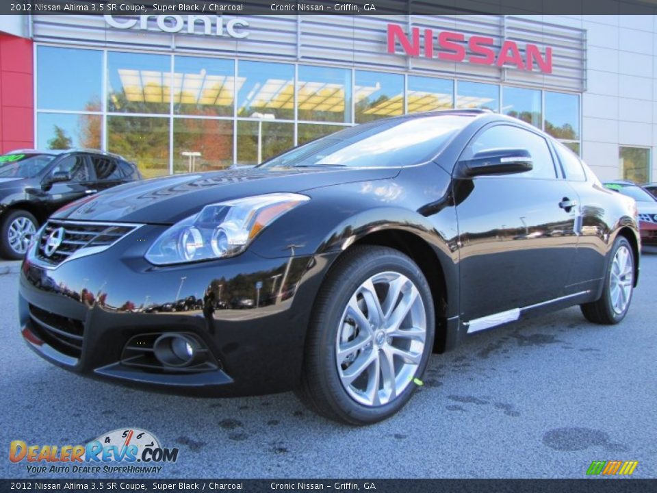 2012 Nissan Altima 3.5 SR Coupe Super Black / Charcoal Photo #1