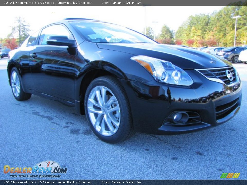 2012 Nissan Altima 3.5 SR Coupe Super Black / Charcoal Photo #7