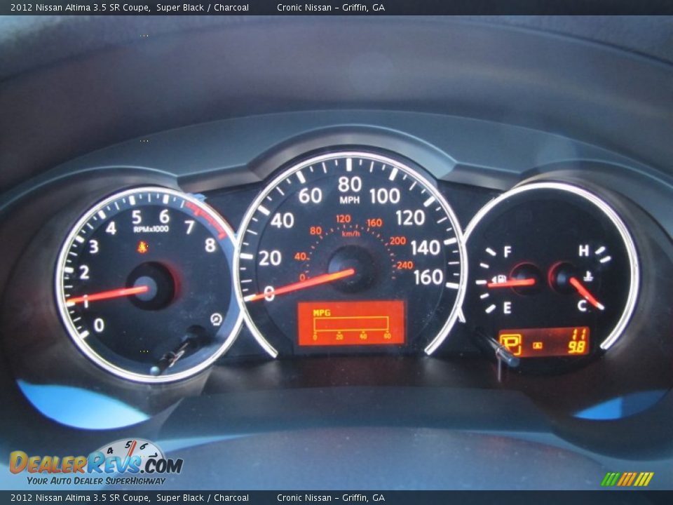 2012 Nissan Altima 3.5 SR Coupe Gauges Photo #14