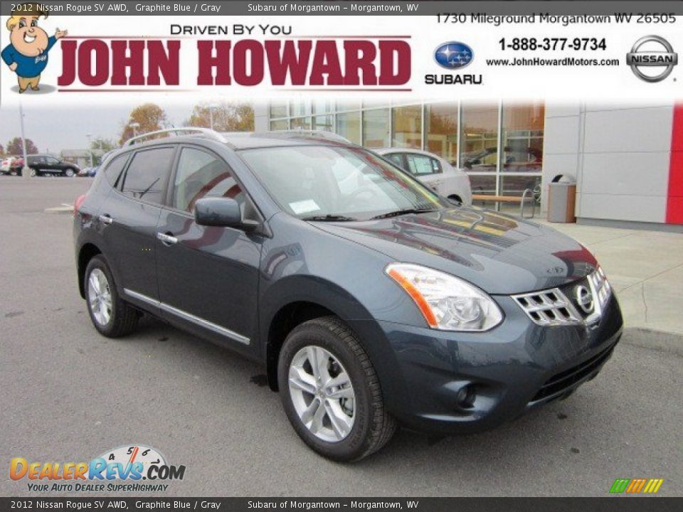 2012 Nissan Rogue SV AWD Graphite Blue / Gray Photo #1