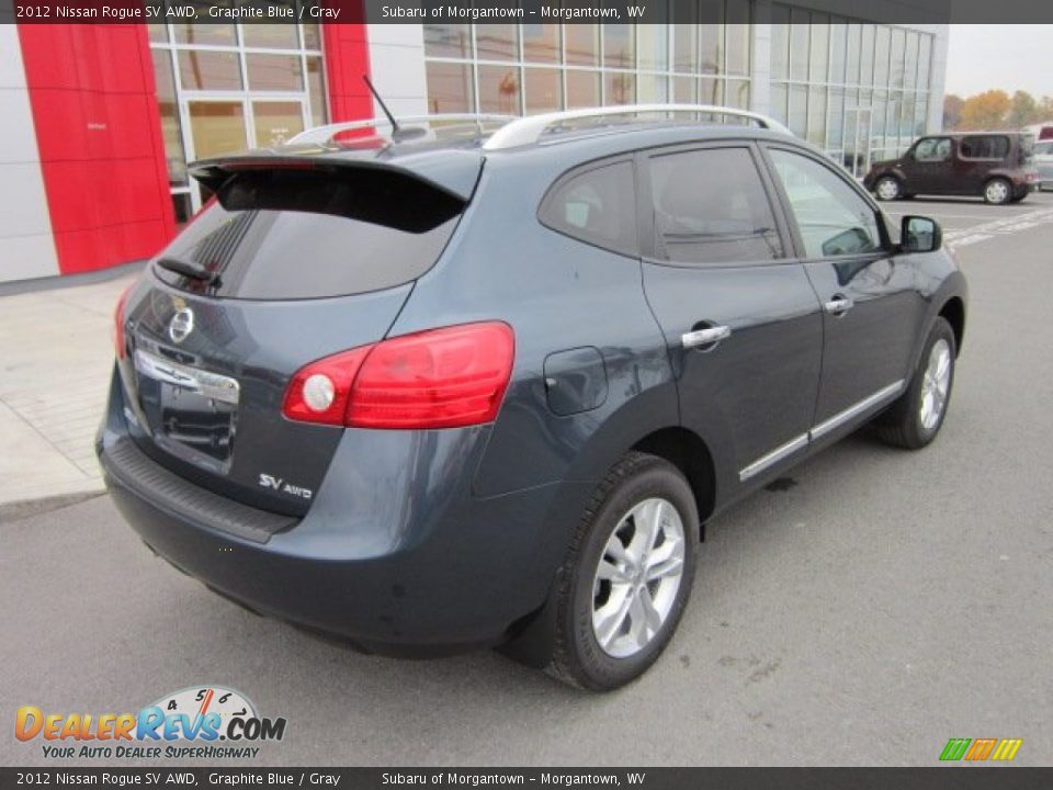 2012 Nissan Rogue SV AWD Graphite Blue / Gray Photo #7