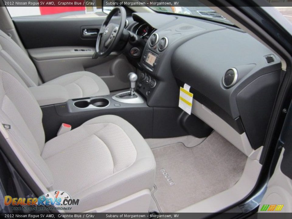 Gray Interior - 2012 Nissan Rogue SV AWD Photo #10