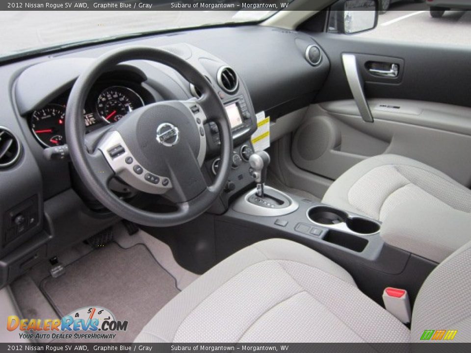 Gray Interior - 2012 Nissan Rogue SV AWD Photo #16