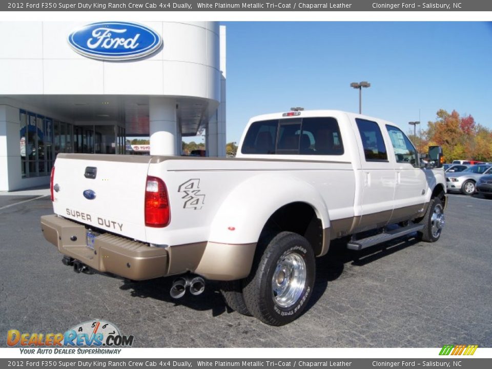 White Platinum Metallic TriCoat 2012 Ford F350 Super Duty King Ranch