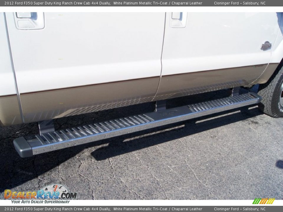 2012 Ford F350 Super Duty King Ranch Crew Cab 4x4 Dually White Platinum Metallic Tri-Coat / Chaparral Leather Photo #19