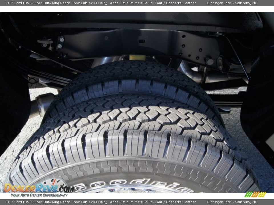 2012 Ford F350 Super Duty King Ranch Crew Cab 4x4 Dually White Platinum Metallic Tri-Coat / Chaparral Leather Photo #21