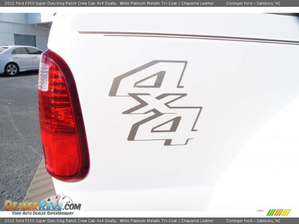 2012 Ford F350 Super Duty King Ranch Crew Cab 4x4 Dually White Platinum Metallic Tri-Coat / Chaparral Leather Photo #22