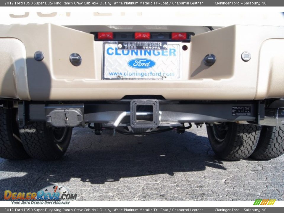 2012 Ford F350 Super Duty King Ranch Crew Cab 4x4 Dually White Platinum Metallic Tri-Coat / Chaparral Leather Photo #23