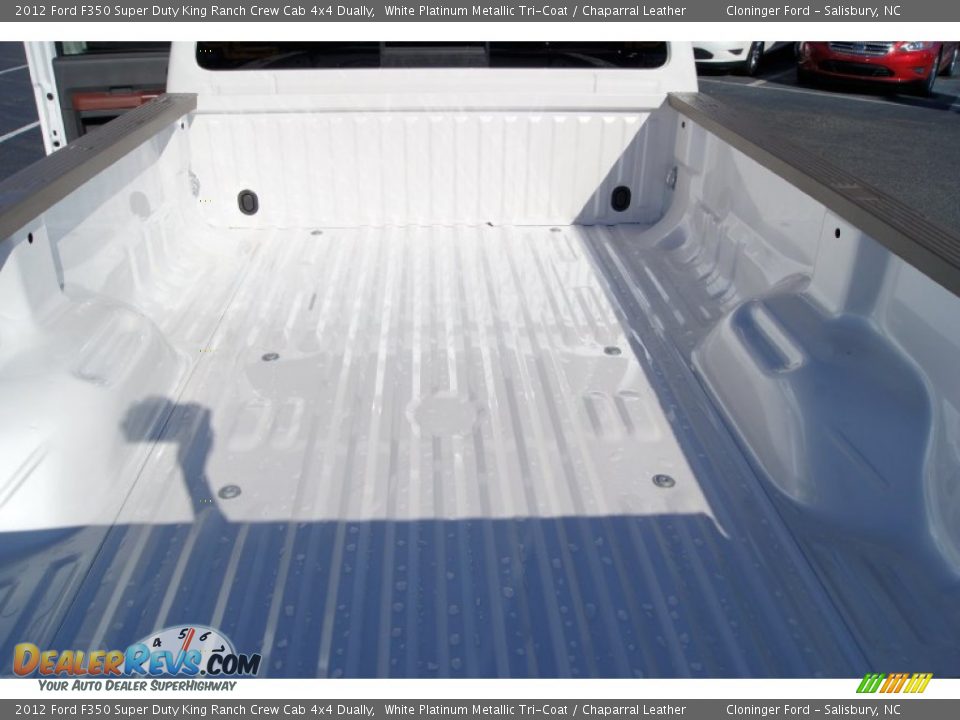 2012 Ford F350 Super Duty King Ranch Crew Cab 4x4 Dually White Platinum Metallic Tri-Coat / Chaparral Leather Photo #24