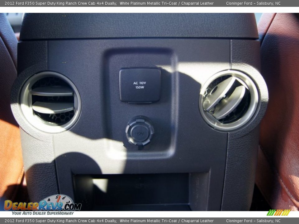 2012 Ford F350 Super Duty King Ranch Crew Cab 4x4 Dually White Platinum Metallic Tri-Coat / Chaparral Leather Photo #25