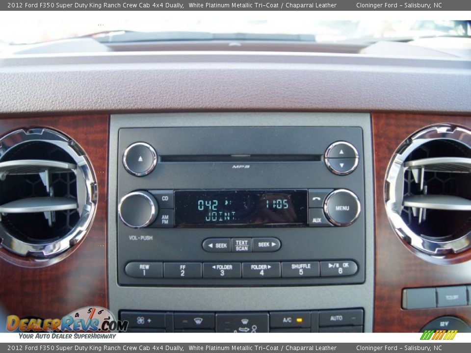 Audio System of 2012 Ford F350 Super Duty King Ranch Crew Cab 4x4 Dually Photo #36