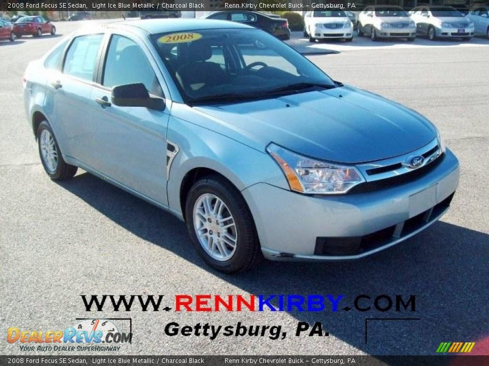 2008 Ford Focus SE Sedan Light Ice Blue Metallic / Charcoal Black Photo #1