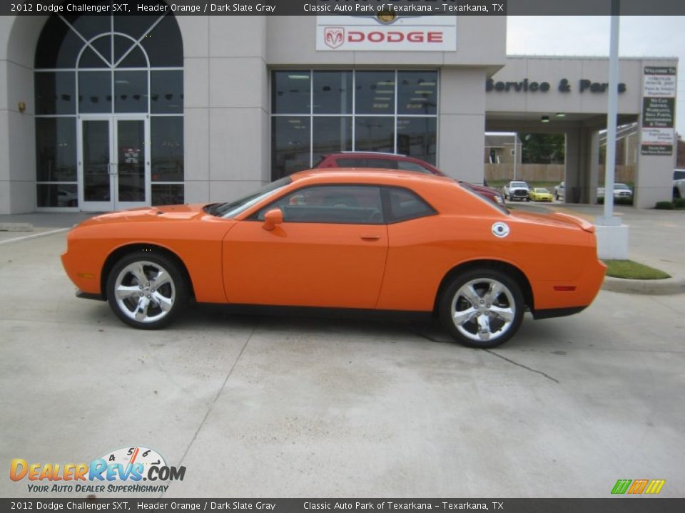 2012 Dodge Challenger SXT Header Orange / Dark Slate Gray Photo #2