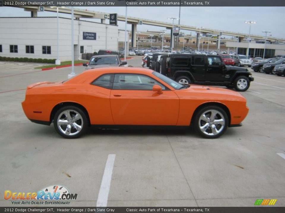 2012 Dodge Challenger SXT Header Orange / Dark Slate Gray Photo #6