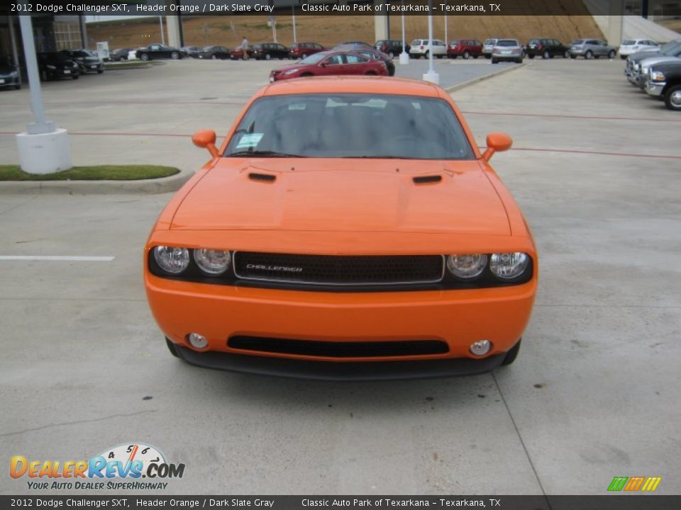 2012 Dodge Challenger SXT Header Orange / Dark Slate Gray Photo #8