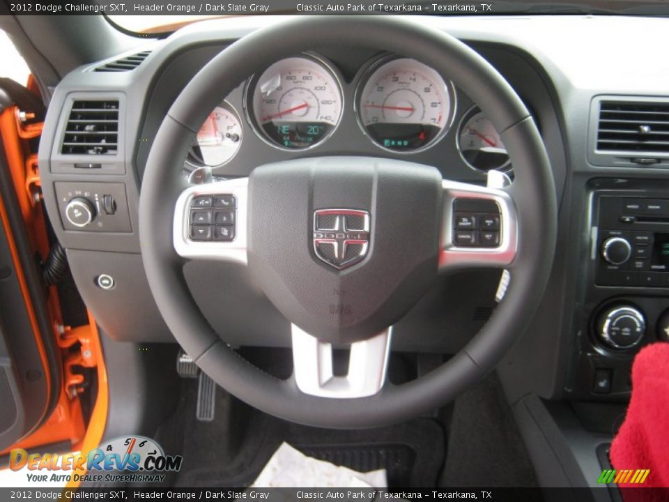 2012 Dodge Challenger SXT Header Orange / Dark Slate Gray Photo #10