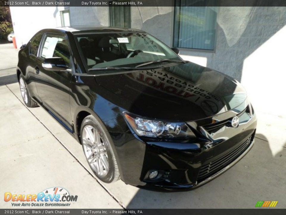 2012 Scion tC Black / Dark Charcoal Photo #6