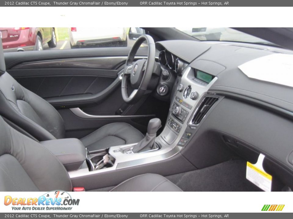 2012 Cadillac CTS Coupe Thunder Gray ChromaFlair / Ebony/Ebony Photo #17