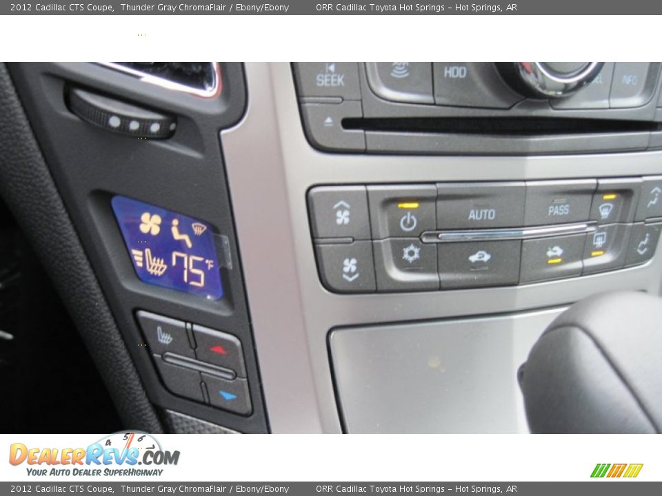 2012 Cadillac CTS Coupe Thunder Gray ChromaFlair / Ebony/Ebony Photo #25